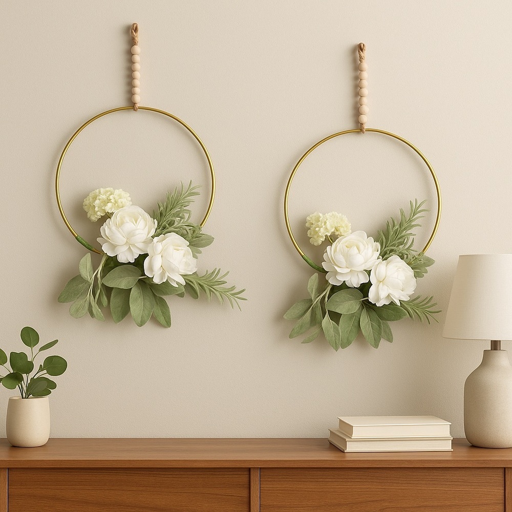 White floral wedding wreath